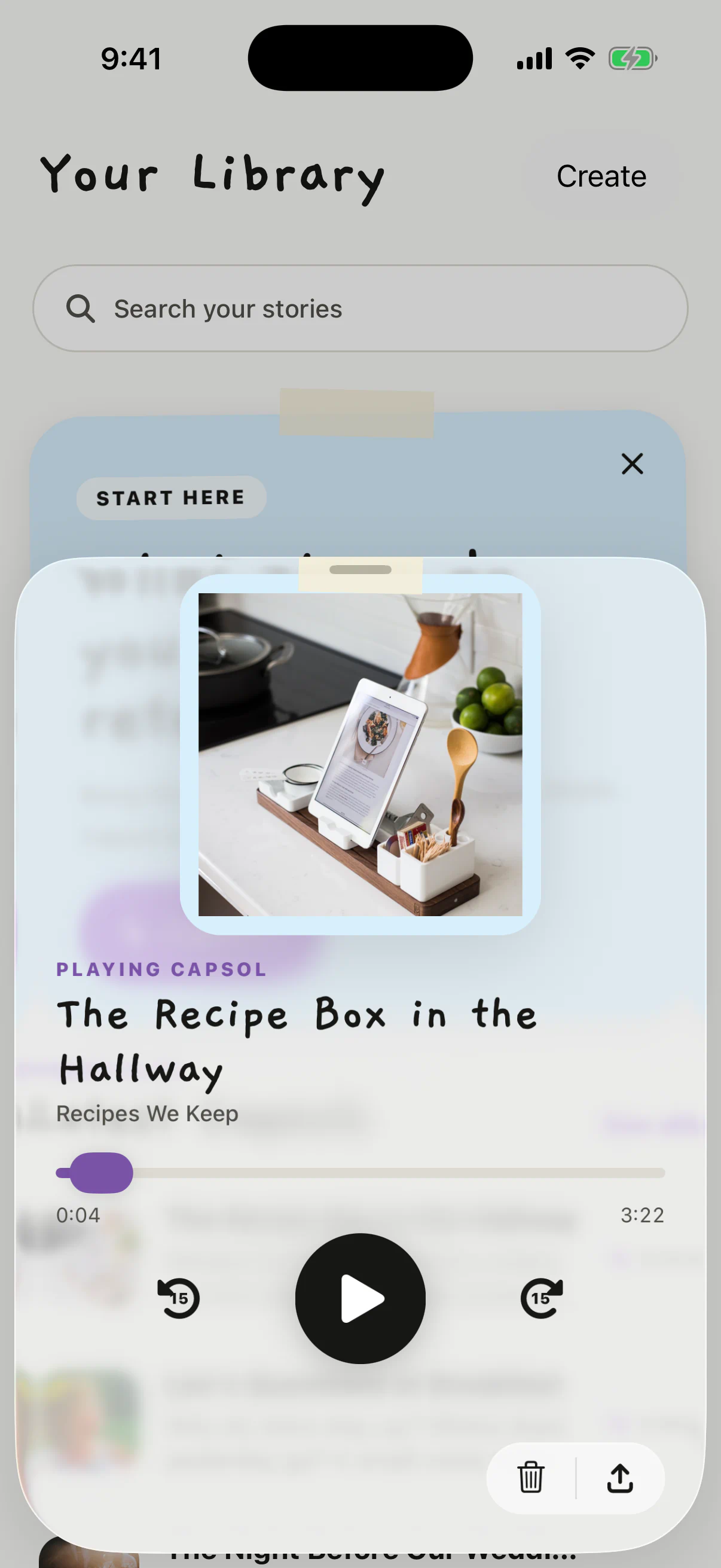 Capsol on iPhone playing The Recipe Box in the Hallway from the Recipes We Keep collection